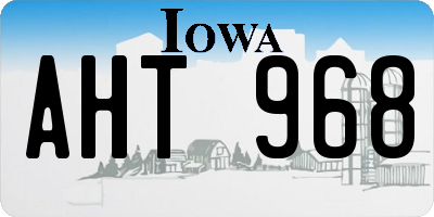 IA license plate AHT968
