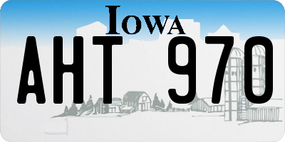 IA license plate AHT970