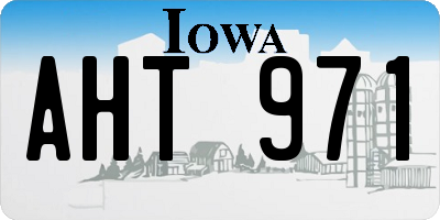 IA license plate AHT971