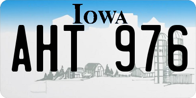 IA license plate AHT976