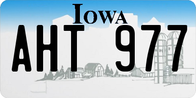 IA license plate AHT977
