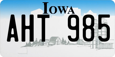 IA license plate AHT985