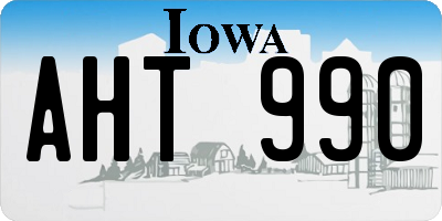 IA license plate AHT990