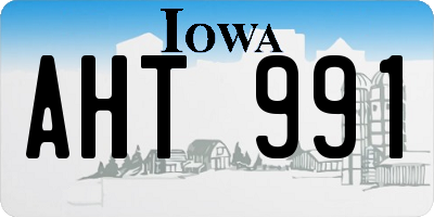 IA license plate AHT991