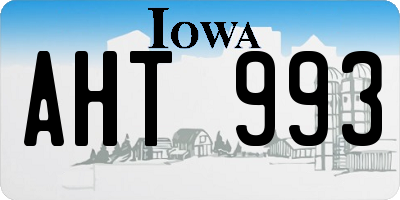 IA license plate AHT993