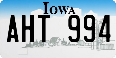 IA license plate AHT994
