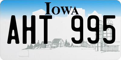 IA license plate AHT995