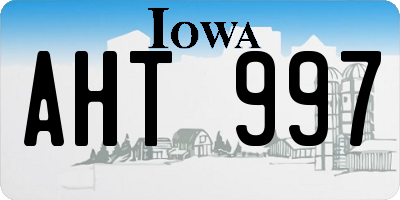 IA license plate AHT997