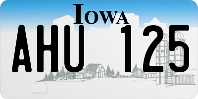 IA license plate AHU125