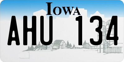 IA license plate AHU134