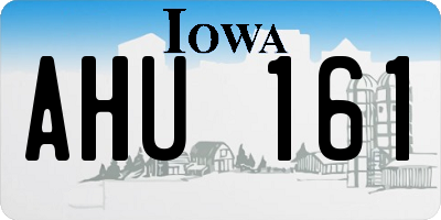 IA license plate AHU161