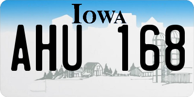 IA license plate AHU168