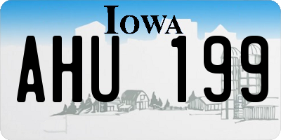 IA license plate AHU199