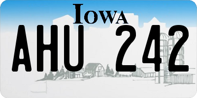 IA license plate AHU242