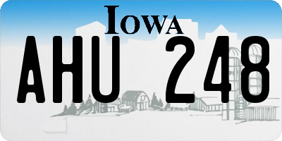 IA license plate AHU248