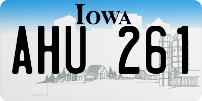 IA license plate AHU261