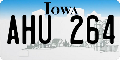 IA license plate AHU264