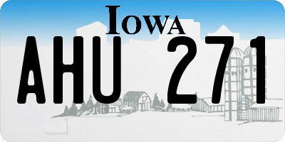 IA license plate AHU271