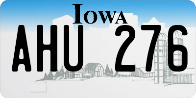 IA license plate AHU276