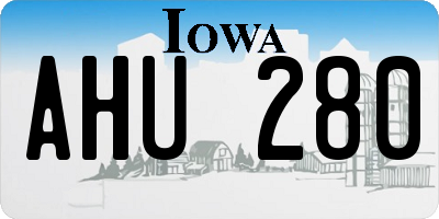 IA license plate AHU280