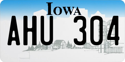 IA license plate AHU304