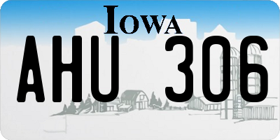 IA license plate AHU306