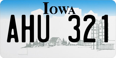 IA license plate AHU321