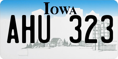IA license plate AHU323