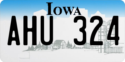 IA license plate AHU324