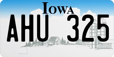 IA license plate AHU325