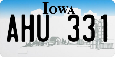 IA license plate AHU331