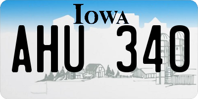 IA license plate AHU340