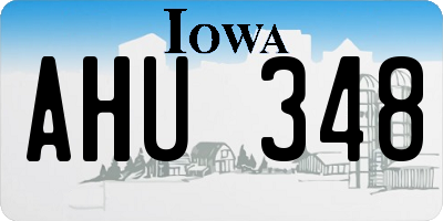 IA license plate AHU348