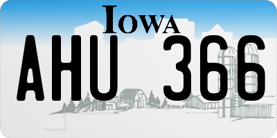 IA license plate AHU366