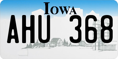IA license plate AHU368