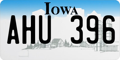IA license plate AHU396