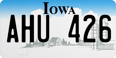 IA license plate AHU426