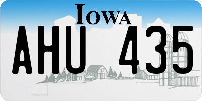 IA license plate AHU435