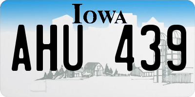IA license plate AHU439