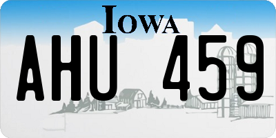 IA license plate AHU459