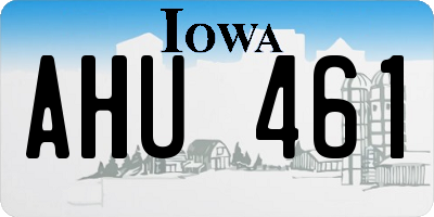 IA license plate AHU461