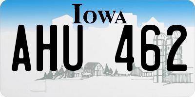 IA license plate AHU462