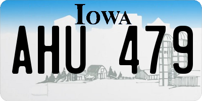 IA license plate AHU479