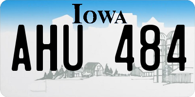 IA license plate AHU484