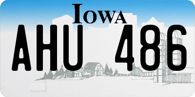 IA license plate AHU486