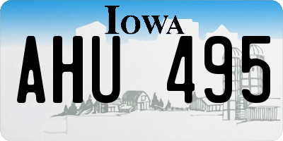 IA license plate AHU495