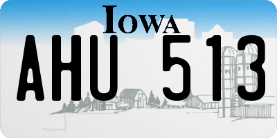 IA license plate AHU513