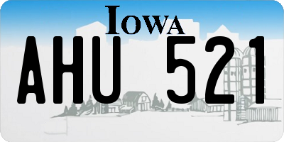 IA license plate AHU521