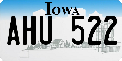 IA license plate AHU522
