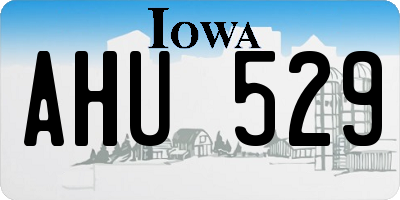 IA license plate AHU529